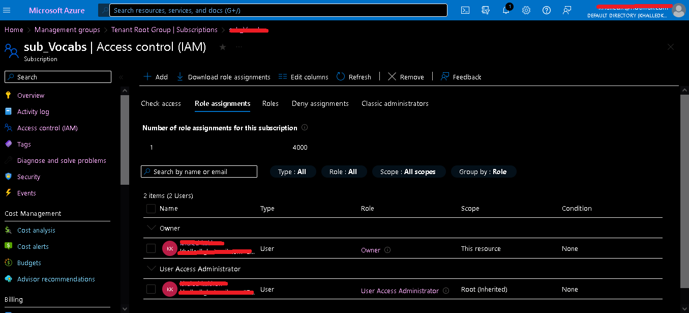 access control - IAM