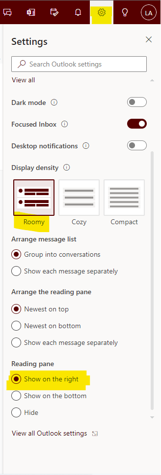 Outlook view suddenly became small - Microsoft Q&A