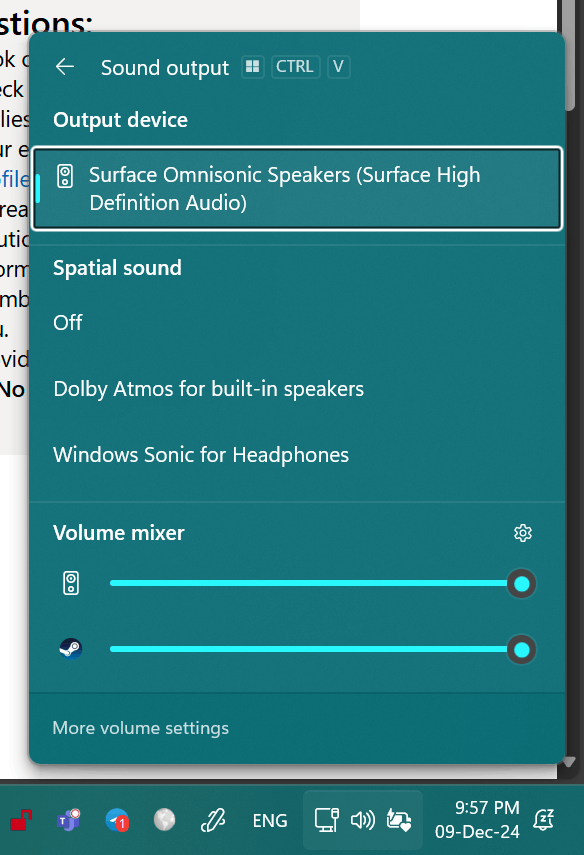 sound output win + ctr + v missing output devices - Microsoft Q&A