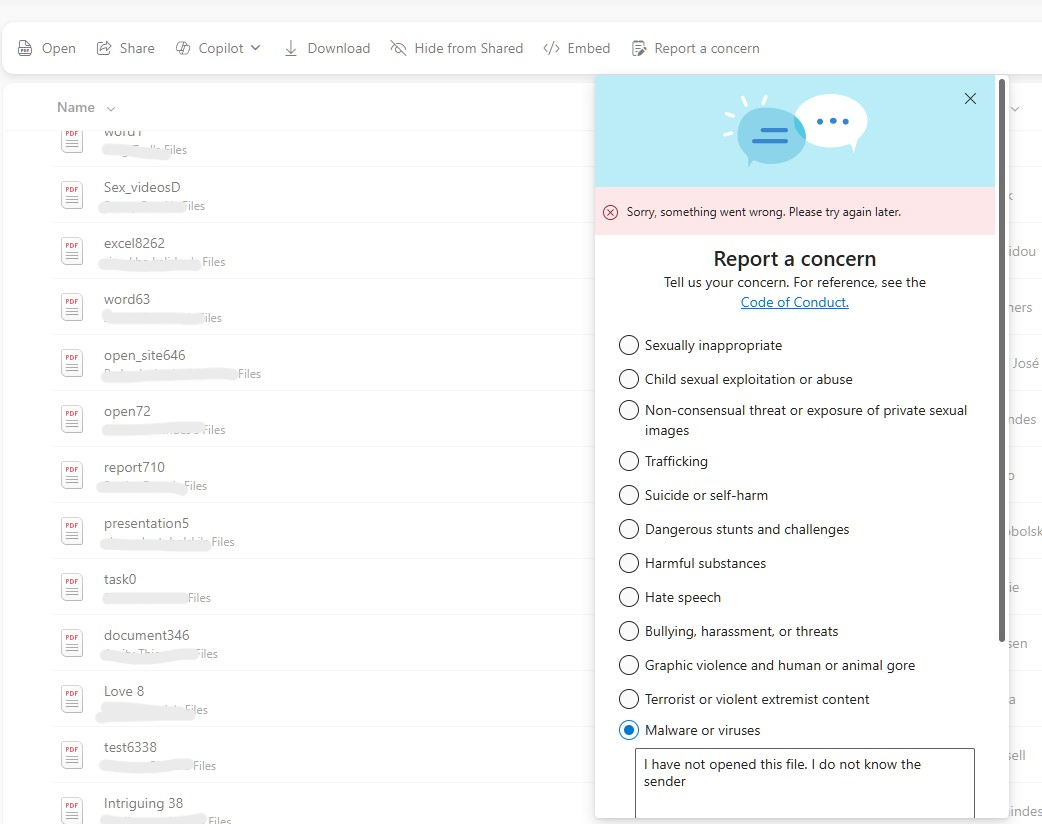 HOW TO DEFEND ONE DRIVE FROM SPAM ATTACK FROM UNKNOWN FILES SHARED FROM ...