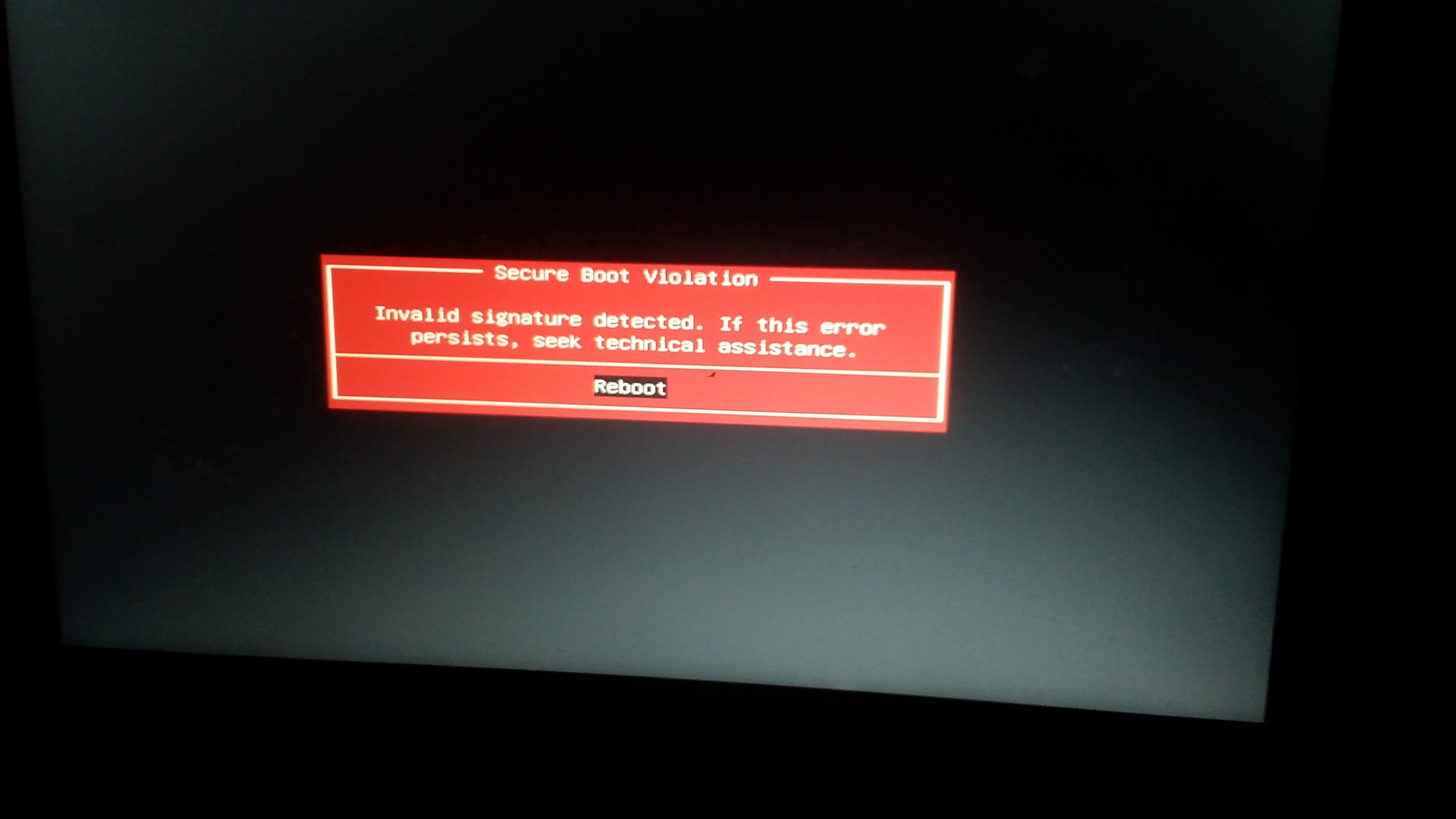 Windows 10 erro "Secure Boot Violation" - Microsoft Q&A
