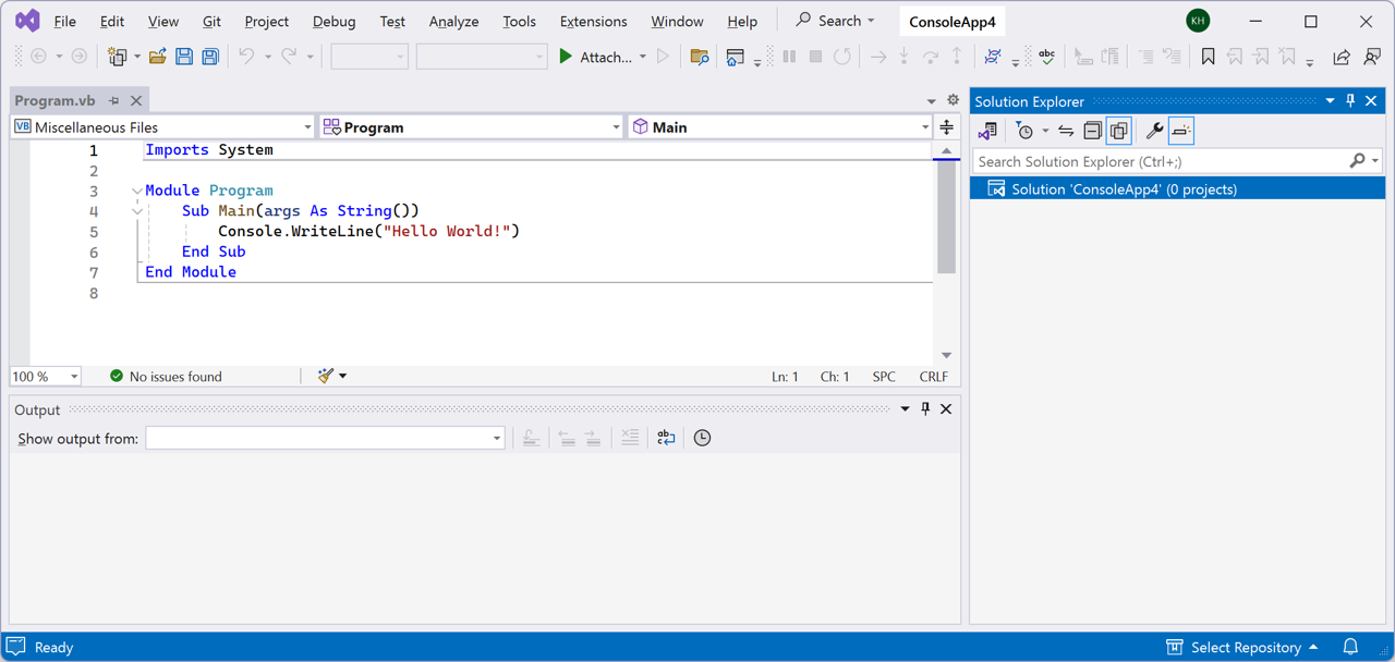 IDE for console app