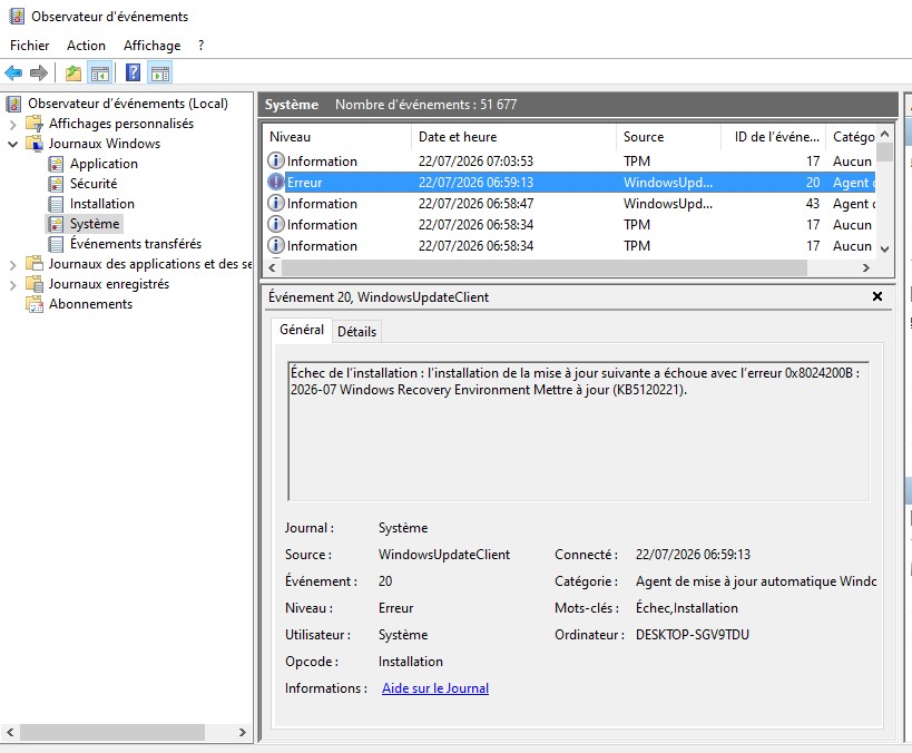 ErreurWInUpdate 2026-07-22 080420