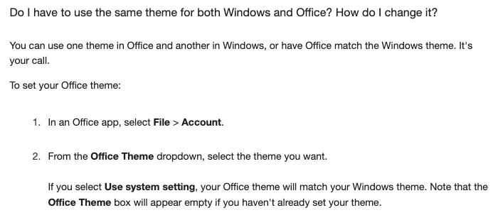 Microsoft 365 v 2312 - New theme not applied - Microsoft Q&A
