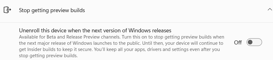 I can't opt out of Windows Insider Program. - Microsoft Q&A