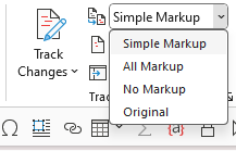 In compare markups are not showing. Only a line in the margin indicates ...