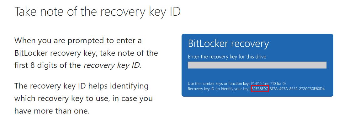 How can I know bitlocker recovery key found? - Microsoft Q&A
