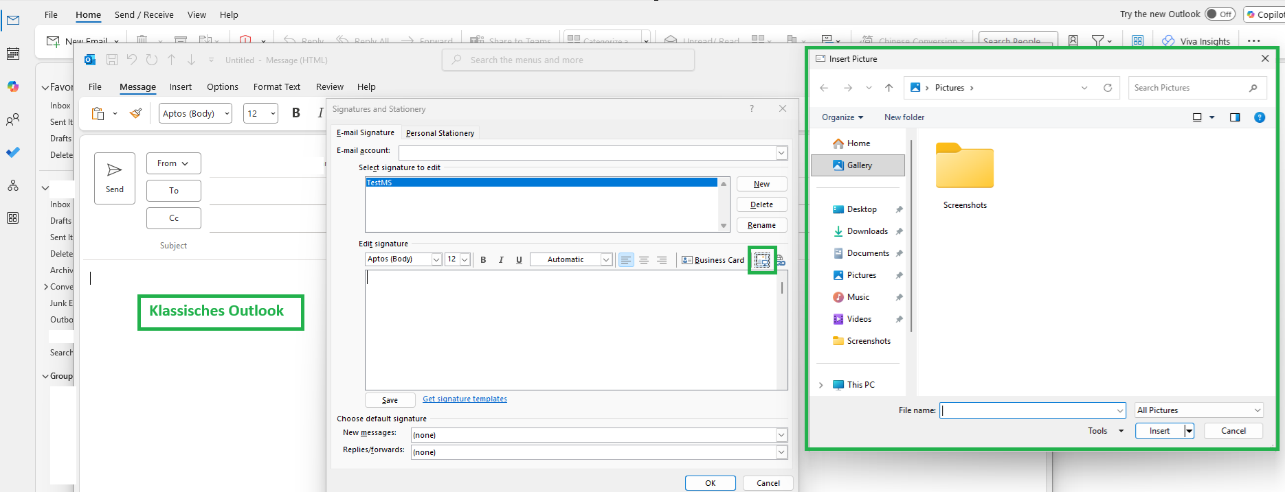 Wie füge ich bei meinem Outlook der Signatur ein Bild hinzu ...