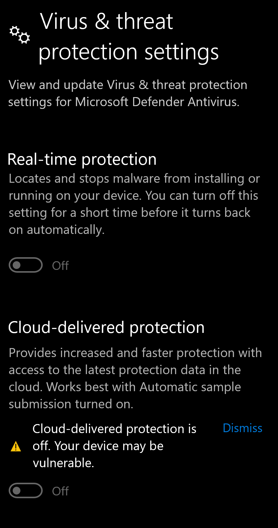 Defender not working and defender update install getting error ...