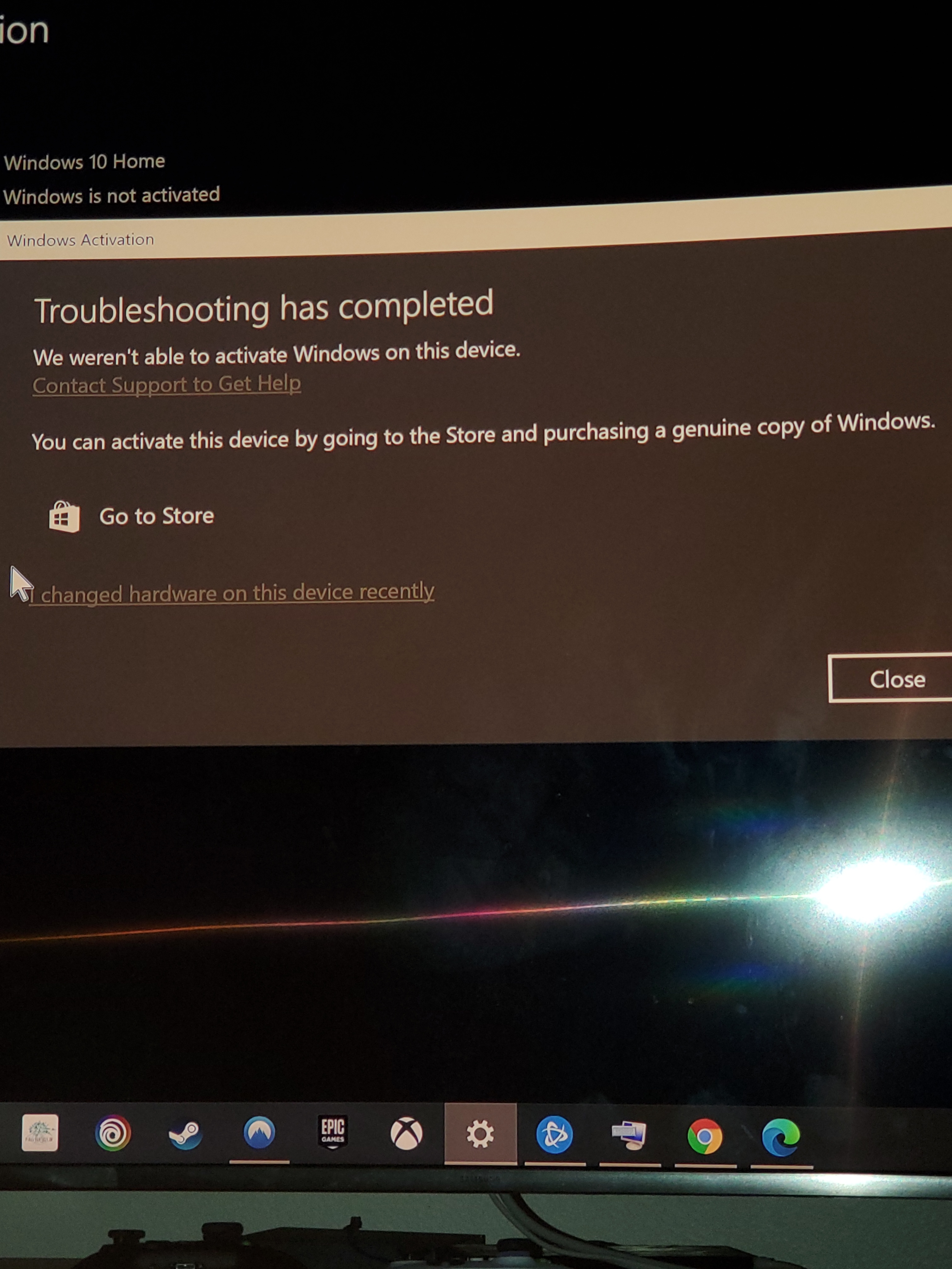 Windows 10 is saying it's not registered after I put new parts in my PC ...