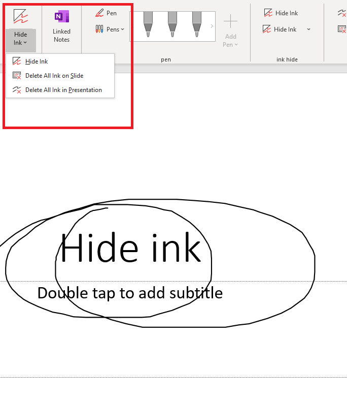 Office 365 Powerpoint Hide Ink Menu not showing up - Microsoft Q&A