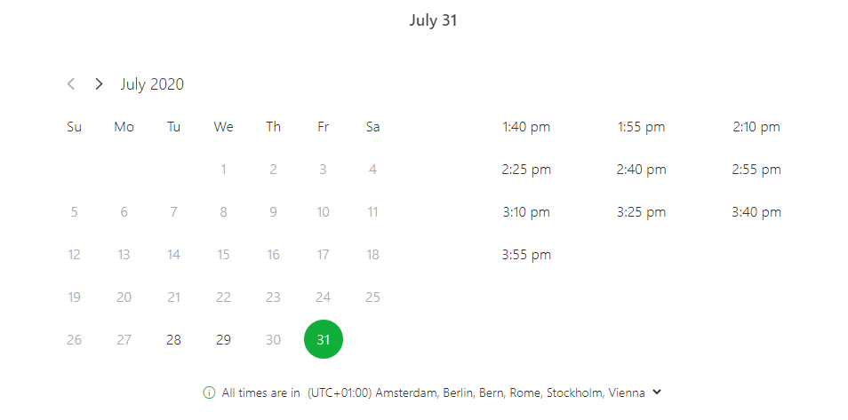 Time increments in Bookings - Microsoft Q&A
