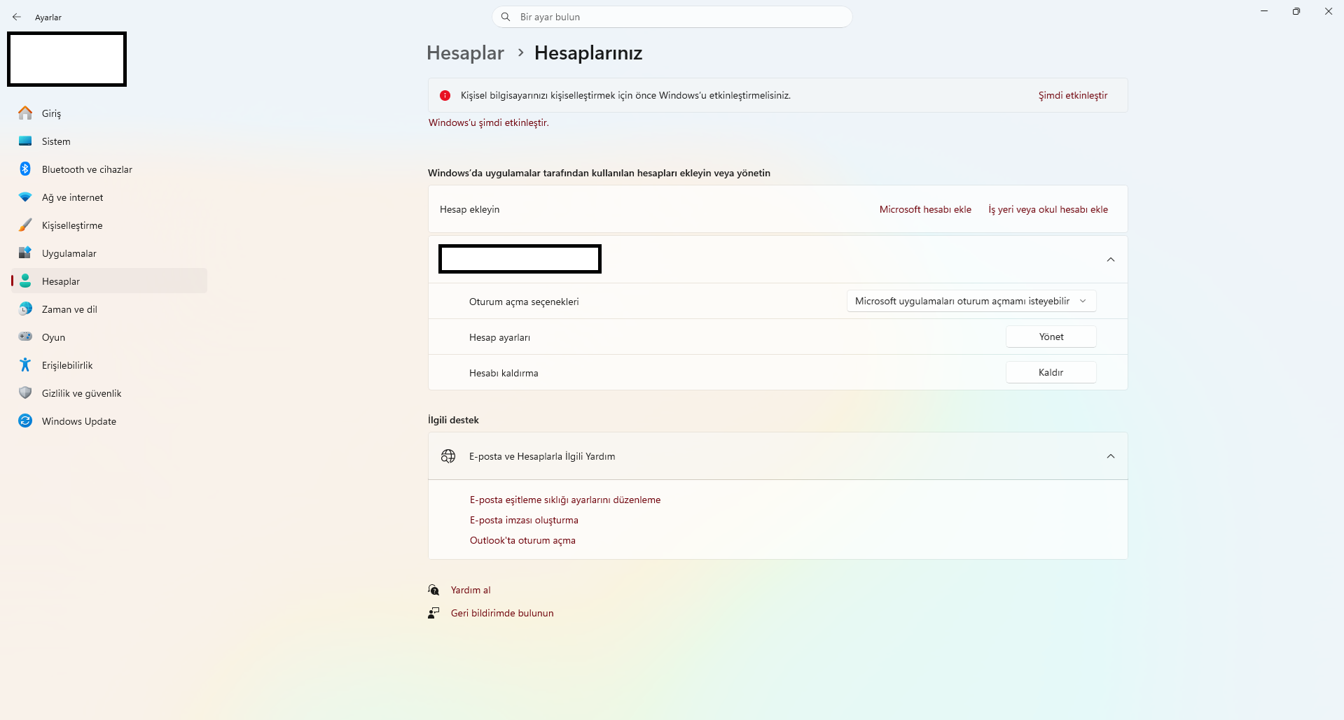 Kullanıcının resmi