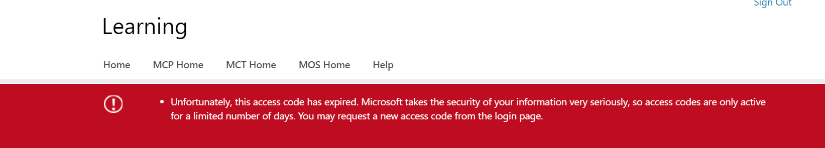 Temporary access code got expired message - Microsoft Q&A