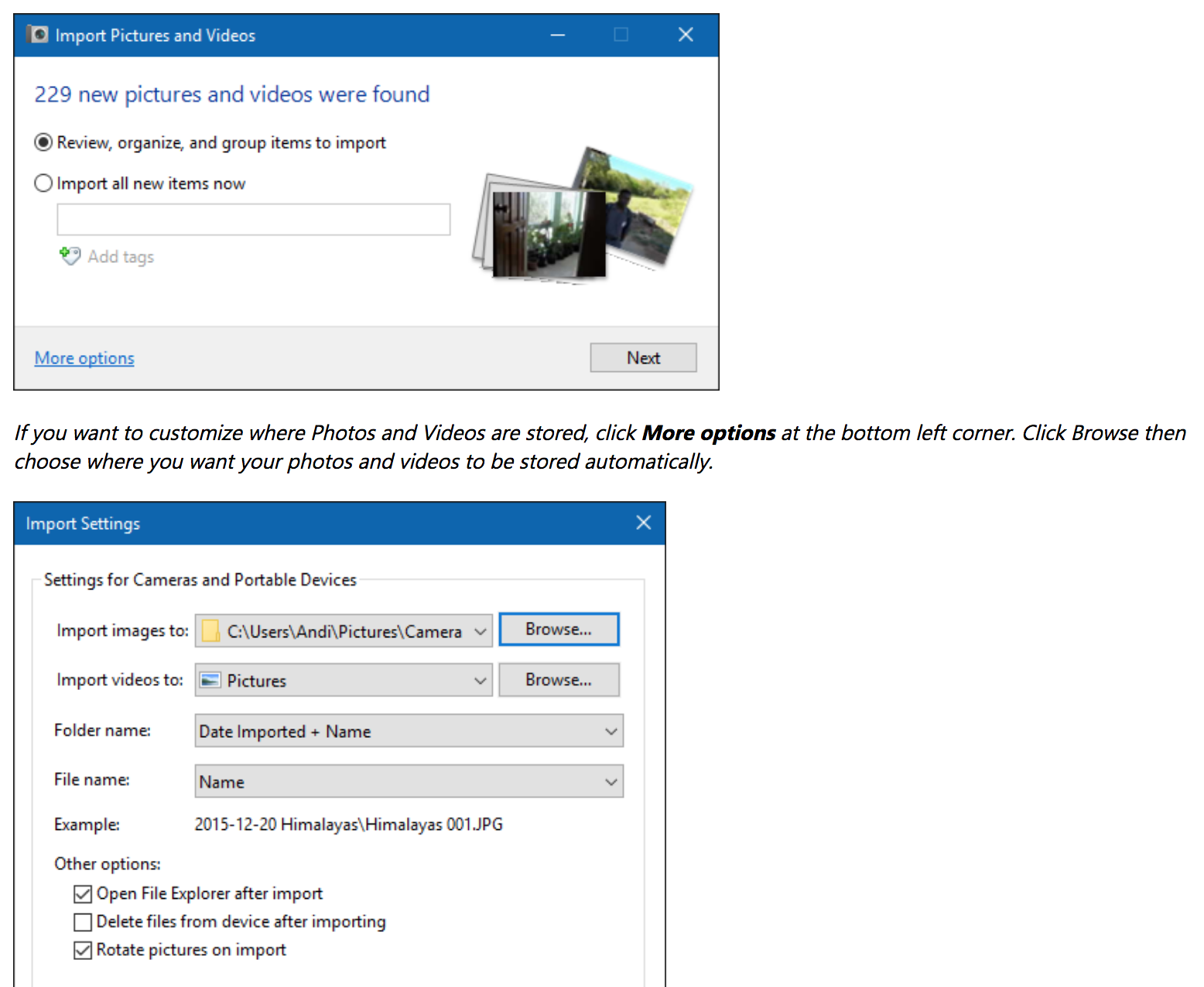 saving videos to a designated folder - Microsoft Q&A