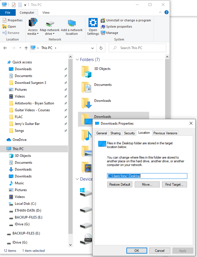 ...Issue with Desktop Icon - accidentlly renamed to Download ...
