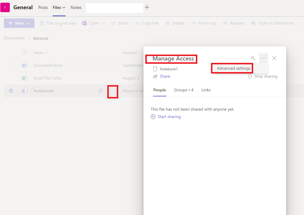 Can Edit/View permissions of OneNote shared to a Team be set ...