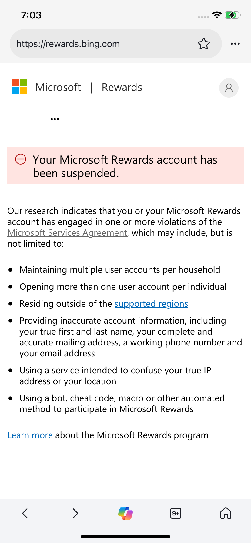 Why was I falsely accused and banned? - Microsoft Q&A