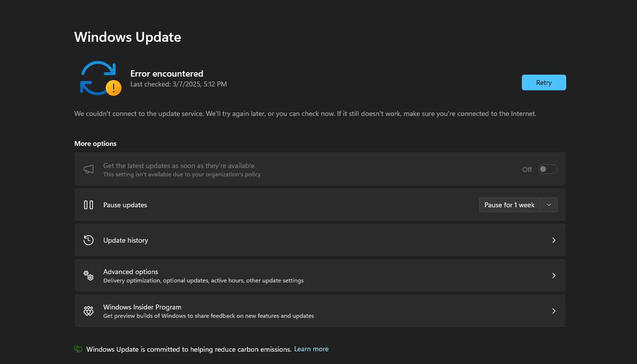 Windows 11 fails to find and install Updates - Microsoft Q&A