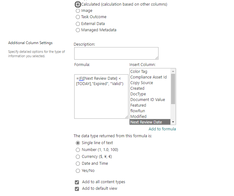 Help with SharePoint calculated column formula with IF logic to return ...