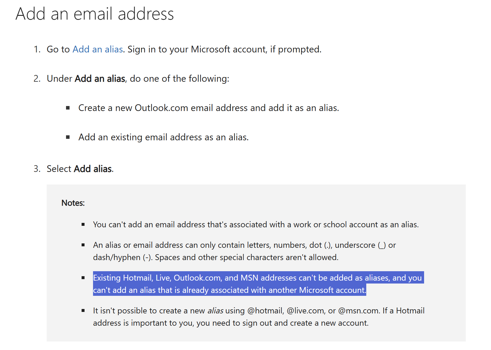 Can I put my new email I setup with @outlook.com email address as my ...