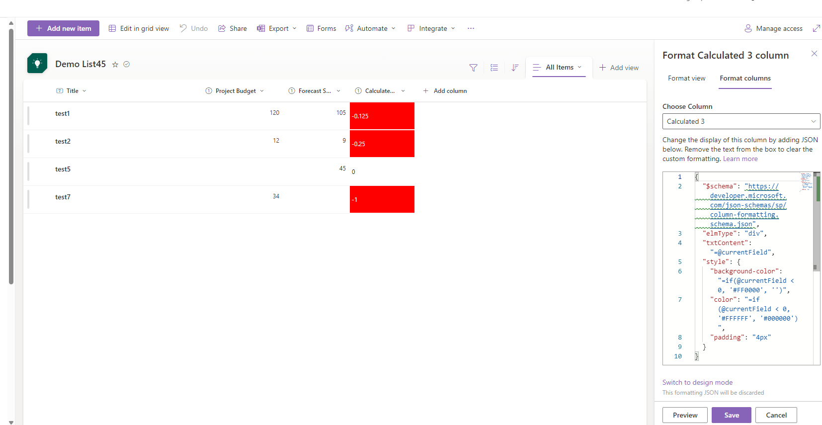 Conditional formatting a percentage column - Microsoft Q&A