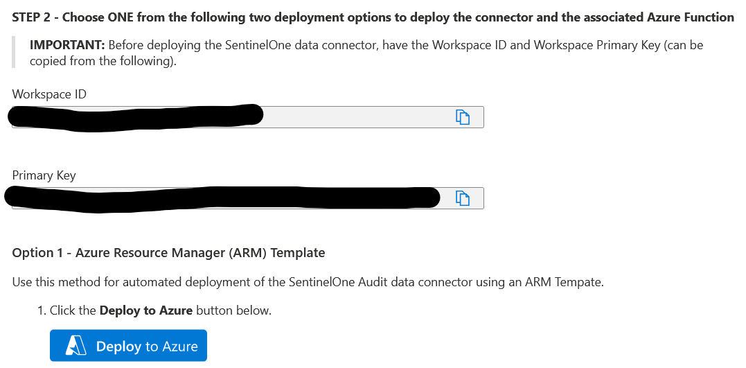 Can't connect SentinelOne data connector to Microsoft Sentinel ...