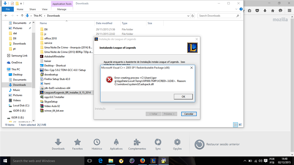 Problema com advpack.dll - Microsoft Q&A