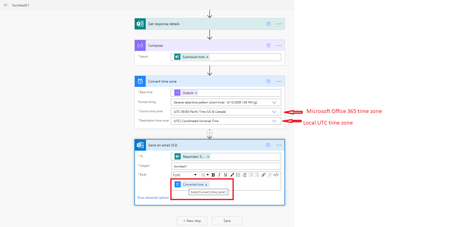 How can I update the submission time of an email response from Forms ...