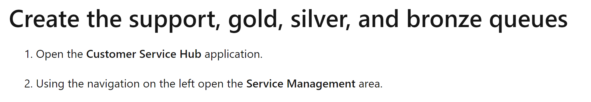 Unable to access the Service Management Area in Customer Service Hub ...
