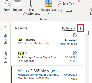 Microsoft 365 Apps Outlook, search, sort by date - Microsoft Q&A