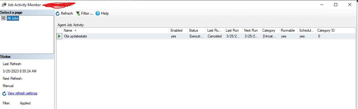 query to show currently running sql agent jobs - Microsoft Q&A