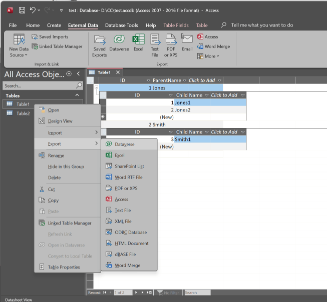 How to export MS Access tables to Dataverse? - Microsoft Q&A