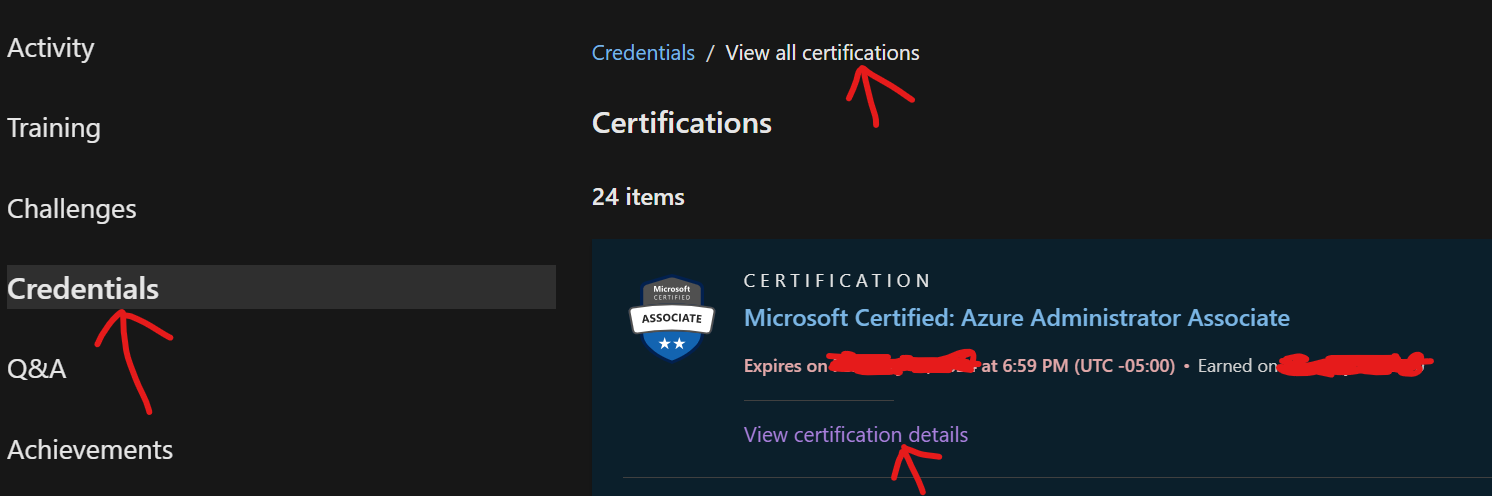 Could not download the Microsoft certification - Microsoft Q&A