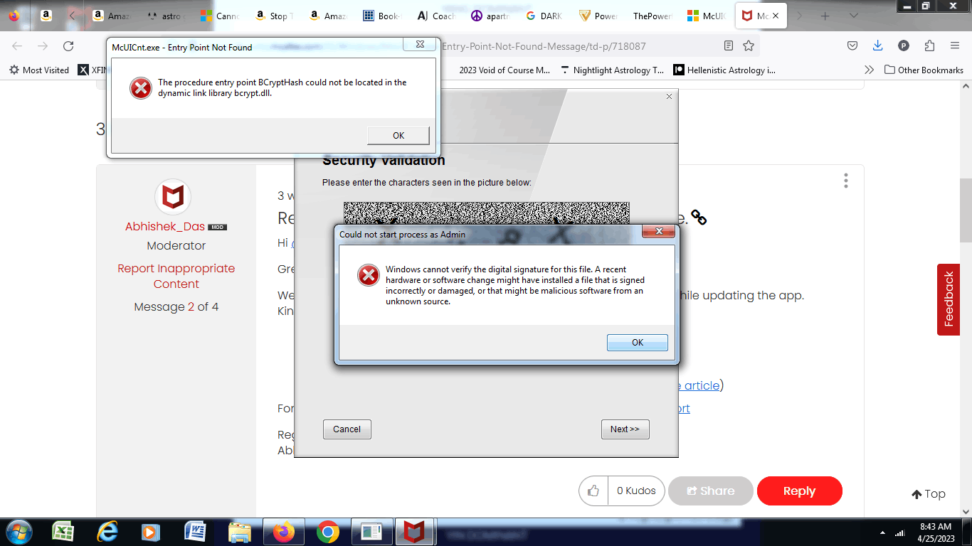 McUICnt.exe - Entry Point Not Found - Microsoft Q&A