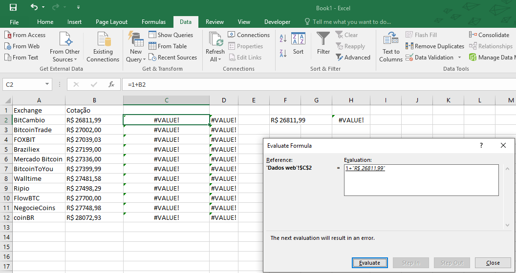 Excel data formula error - Microsoft Q&A