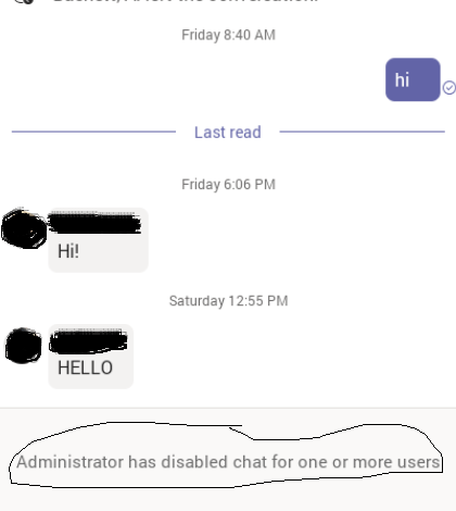 Administrators has disabled the chat for one or more users - Microsoft Q&A