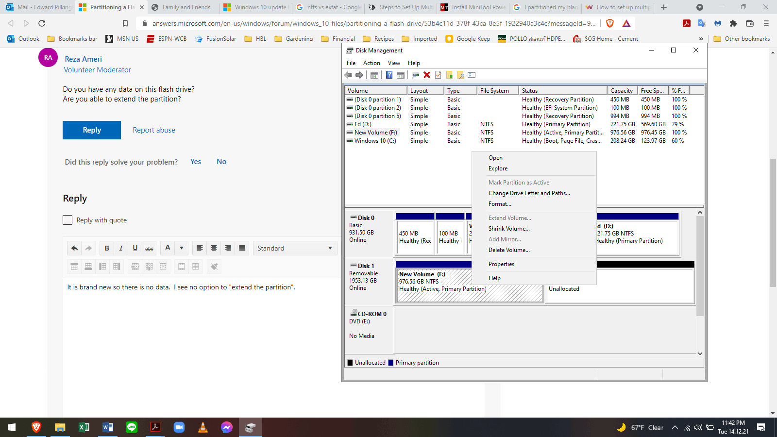 Partitioning a Flash Drive - Microsoft Q&A