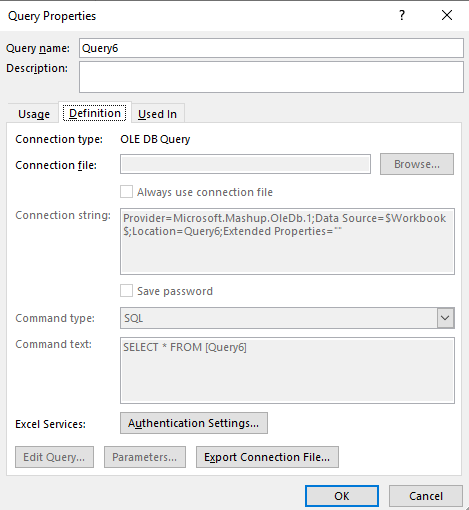 Connection Property Greyed out - Microsoft Q&A
