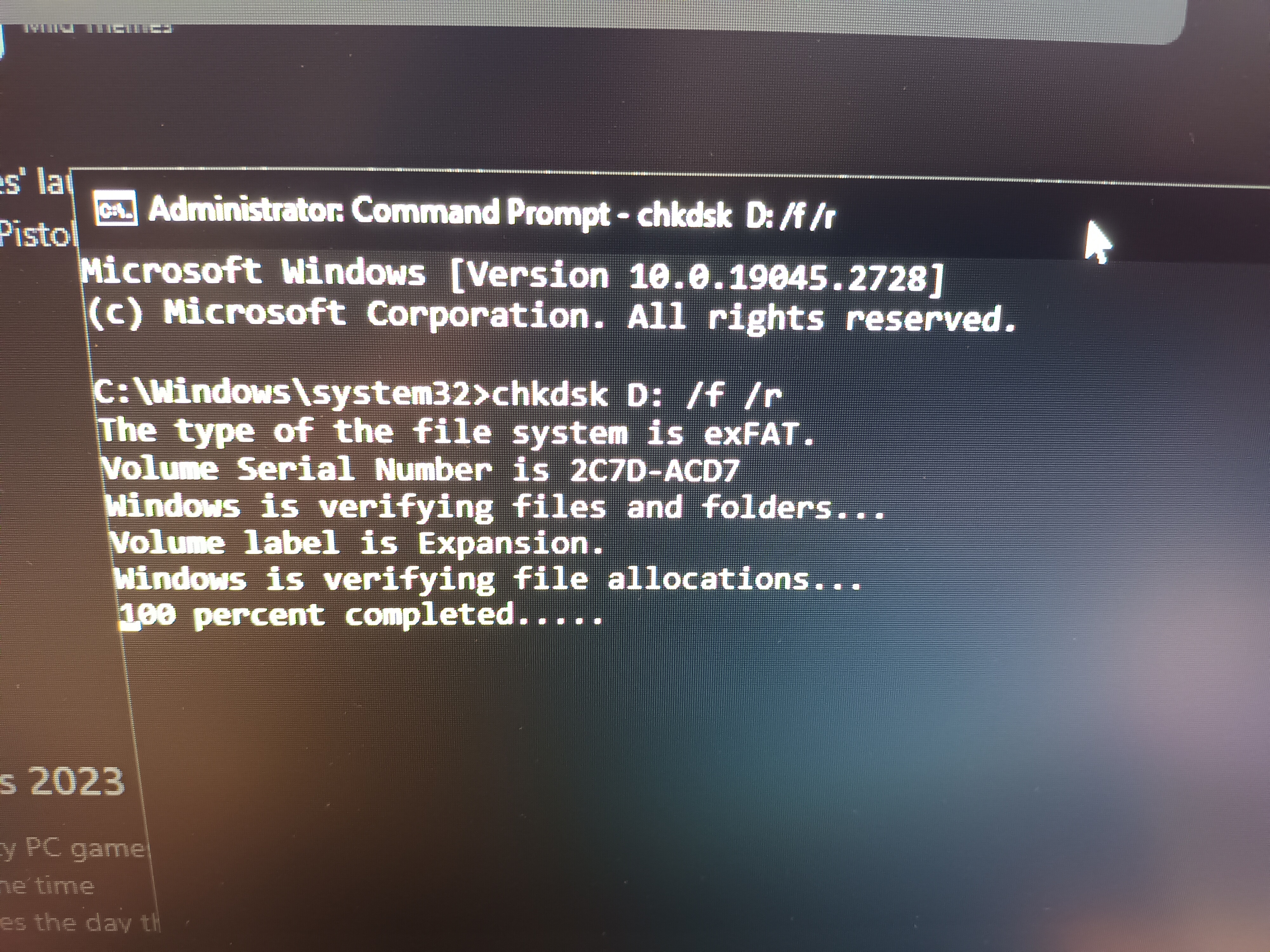 Reformat your external storage - Microsoft Q&A