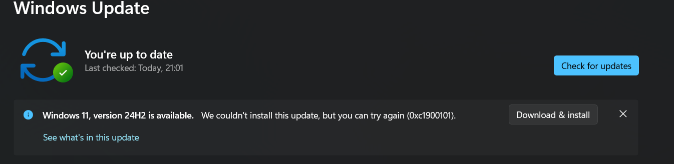 windows 24H2 , not getting updated - Microsoft Q&A