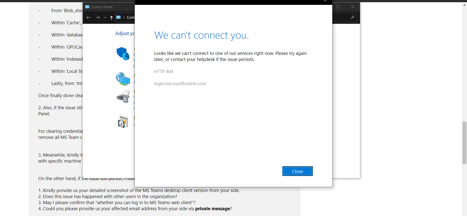 Microsoft teams not working on laptop. Neither the desktop application ...