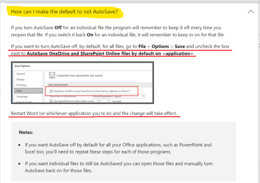 word, PowerPoint, excel 如果同步OneDrive 就會開啓自動儲存 - Microsoft Q&A