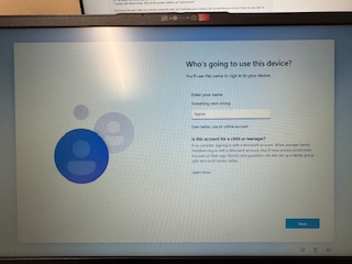 Unable to get past this screen in setup? - Microsoft Q&A