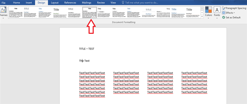 Word Design tab titels not working? - Microsoft Q&A
