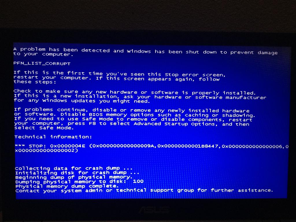 Blue Screen Error Pfn List Corrupt Windows 7 Windows 7: Quick Fix Guide