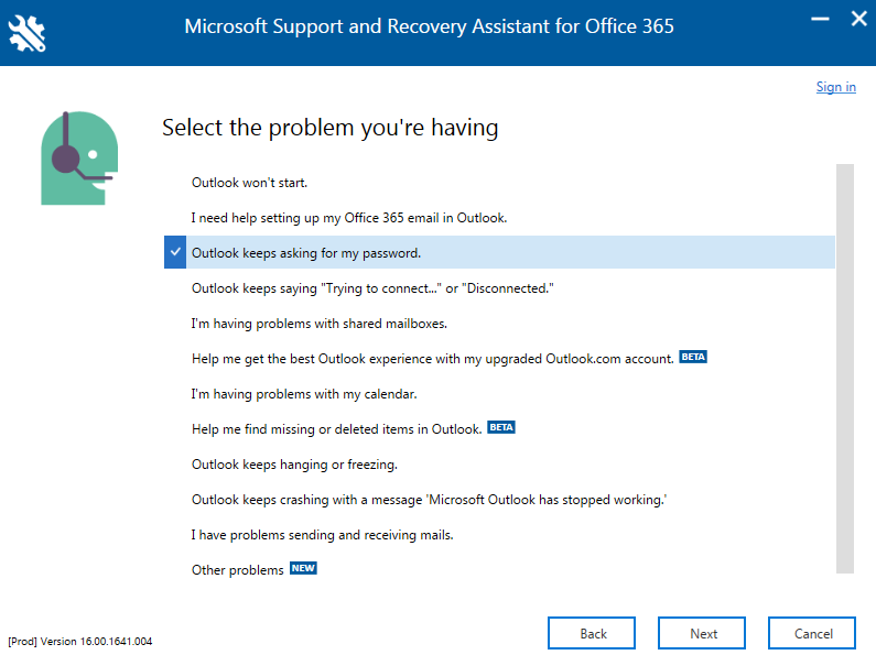 Outlook continually prompts for password - Microsoft Q&A