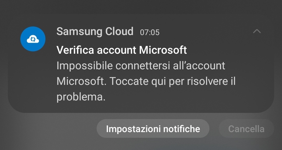 Ho sempre la notifica verifica account microsoft come mai non si toglie ...
