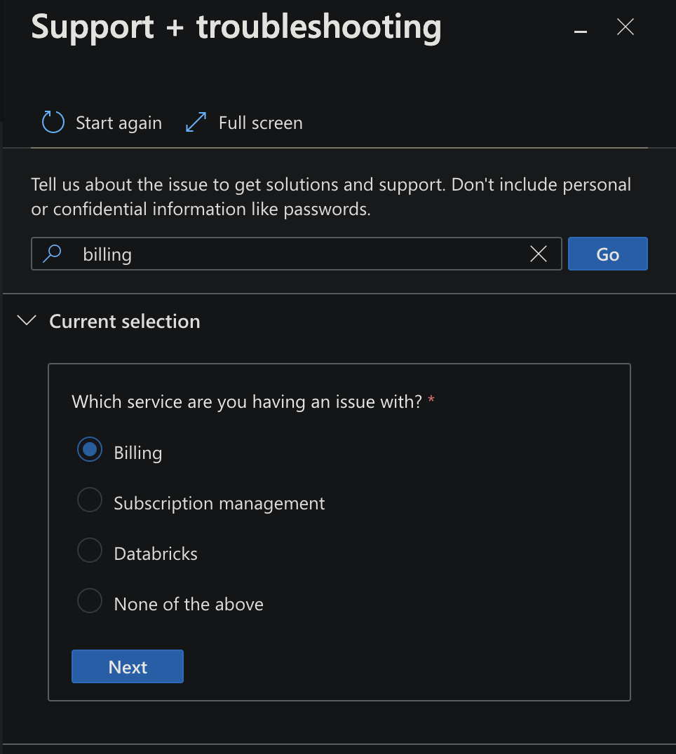 Support + troubleshooting