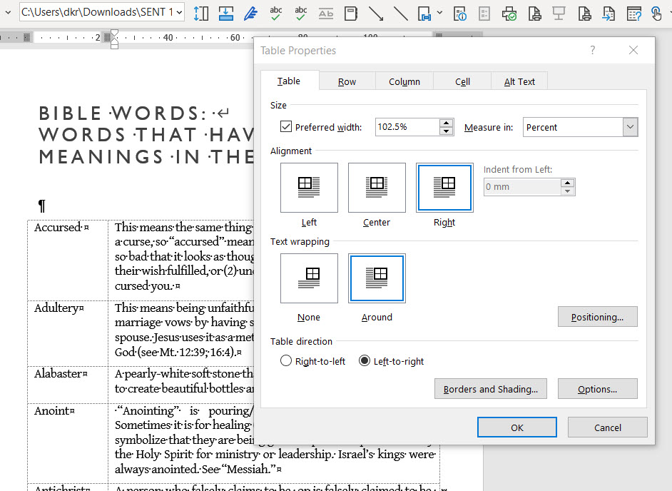 Table in mirrored-margin book does not obey mirrored margins ...
